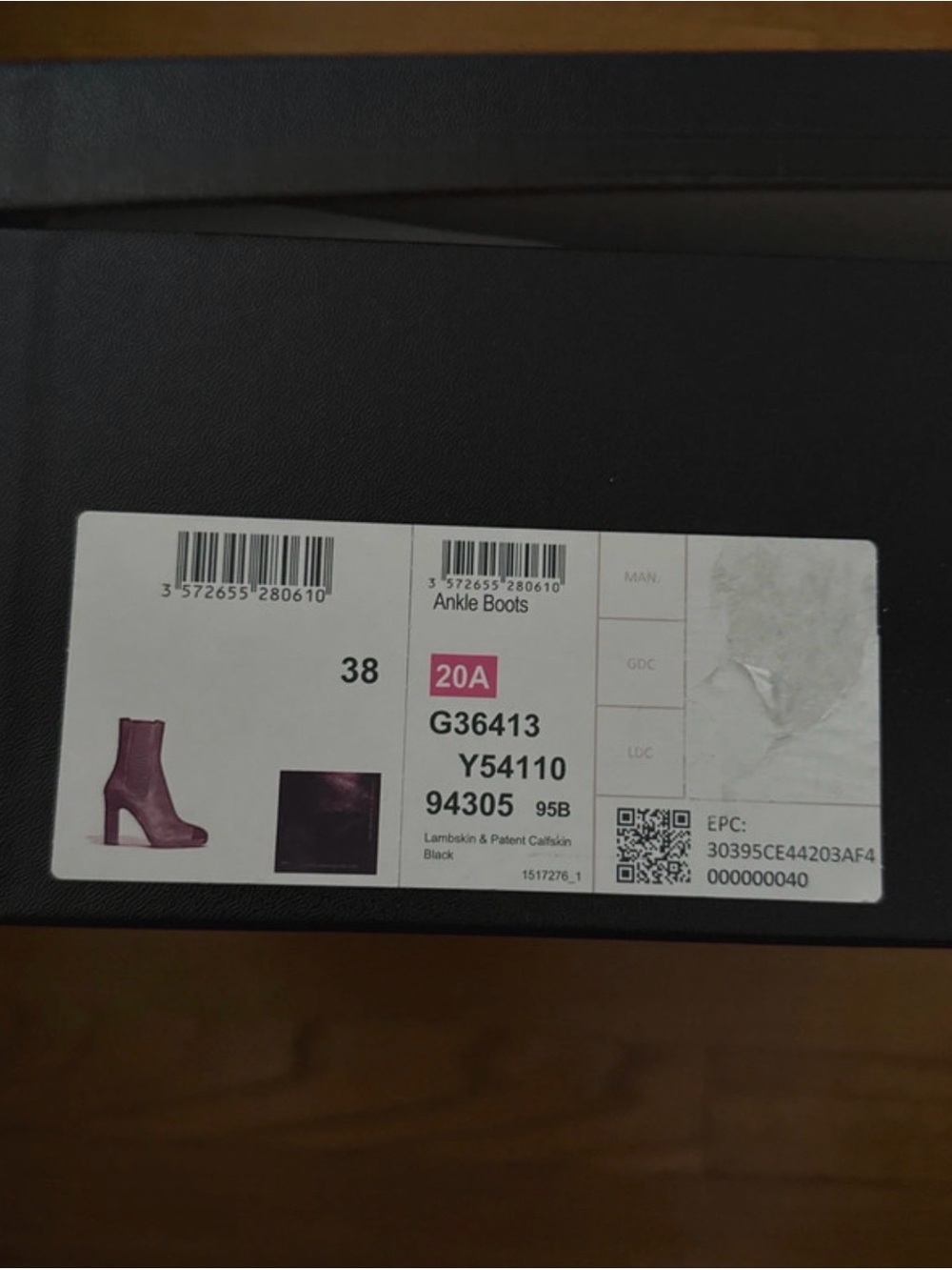 CHANEL Black Leather Mid-Calf Heeled Boots with CC Heel Logo - Picture 5 of 7